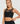 Adele Mesh Ribbed Top - Black - Gazelle Activewear