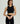Lauren Back Tie Crop Top - Black - Gazelle Activewear