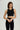 Lauren Back Tie Crop Top - Black - Gazelle Activewear